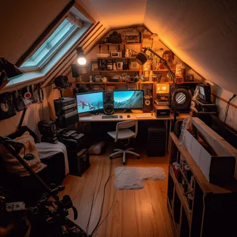 Eclectic Attic Home Office