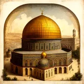 Golden Dome of the Rock shining under the midday sun in Jerusalem - Image 2