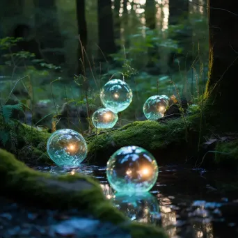 Nature Light Painting with Glowing Orbs