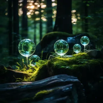 Glowing orbs in nature with light painting - Image 3