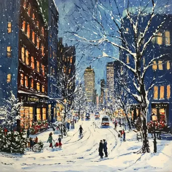 Winter Wonderland Cityscape