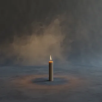 Single lit candle on dark background - Image 3