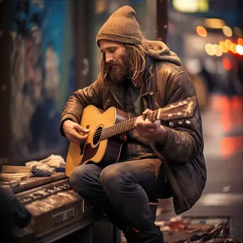 Urban musician on the street - Image 3