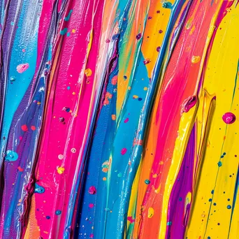 Colorful collage of paint strokes and splashes - Image 1