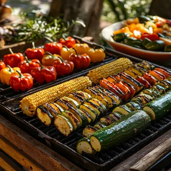 Seasonal Vegetable Grill Display