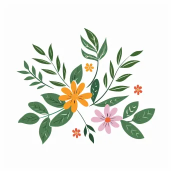 Flowers intertwined with leaves logo for natural skincare brand - Image 1