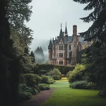 Misty Castle in Gardens