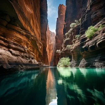 Tranquil Reflection in Canyon