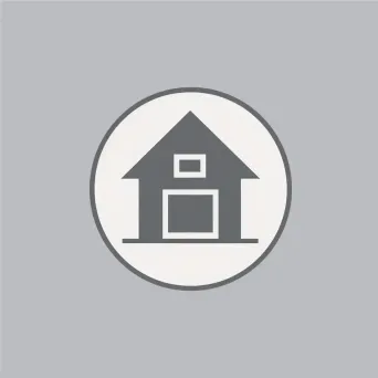 Minimalist home builder logo with house icon in gray and white colors on a light background - Image 4