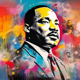 Expressive, graffiti-style portrait of Martin Luther King Jr. - Image 4