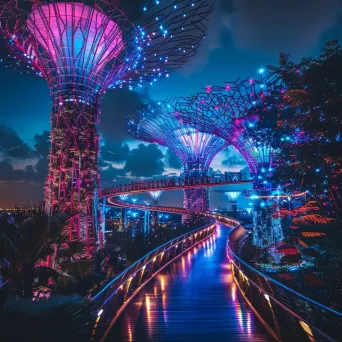 Singapore Supertree Grove night - Image 1