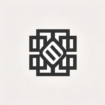 Minimalist and modern social media agency logo with a stylized hashtag icon in black and white - Image 2