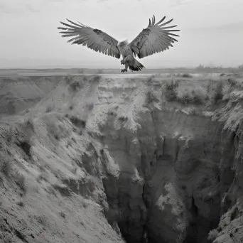 Griffin flying over wilderness - Image 1