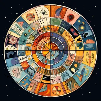 Cubist Zodiac Wheel