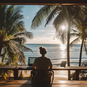 Digital Nomad Leading Workshop on Balcony