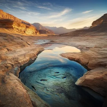 Small fish swimming in a desert spring - Image 3