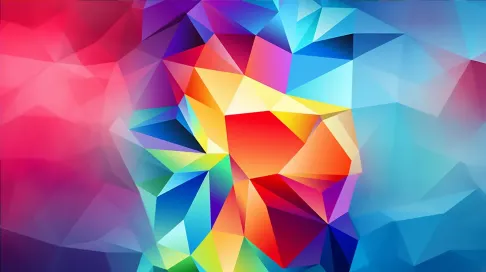 Abstract composition of varying geometrical forms in vibrant colors - Image 4