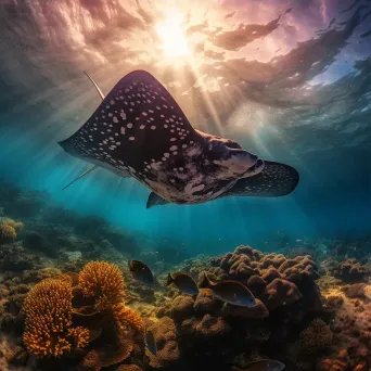 manta ray underwater - Image 3