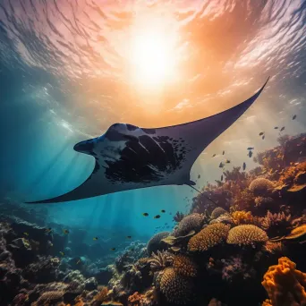 manta ray underwater - Image 4