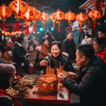 Dragon dance and red lanterns during Lunar New Year celebrations. - Image 4