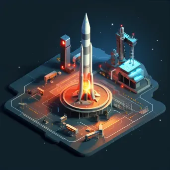 Spaceport in Low Poly