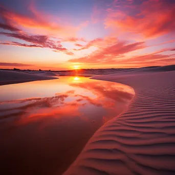 Sunrise Over Sand Dunes