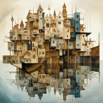 Cubist cityscape seemingly defying gravity through clever rendering - Image 2