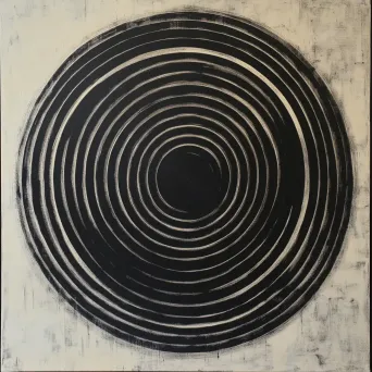 Minimalist artwork of a single black line spiraling into infinity - Image 3