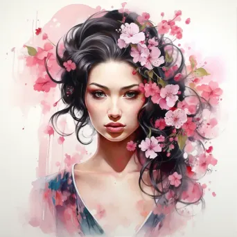 Geisha Spring Tattoo Art