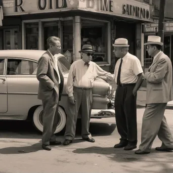 Iconic street corner meeting - Image 1