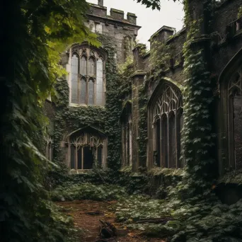 Abandoned castle with overgrown ivy - Image 3