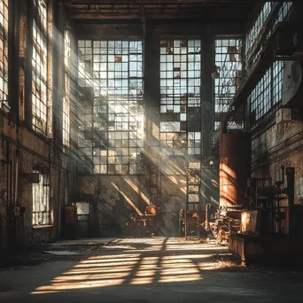 Abandoned factory in black and white with high contrast - Image 1