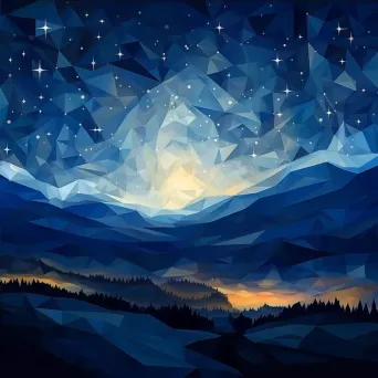 Polygonal Starry Night