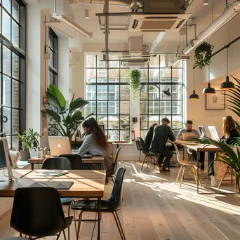 Modern shared office with desks in natural light - Image 2