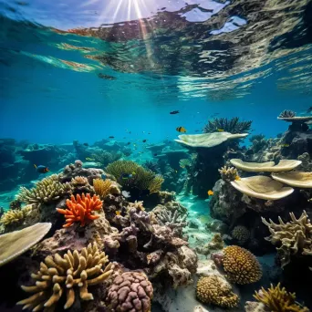 Diverse coral reef ecosystem with marine plants, captured with a Pentax K-1 Mark II. - Image 3