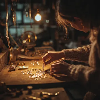 Jewelry artisan working in a luxury workshop - Image 3