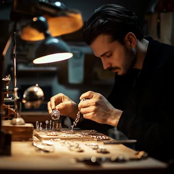 Jewelry artisan working in a luxury workshop - Image 4