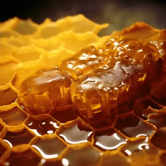 Honeycomb close-up with hexagonal cells - Image 4