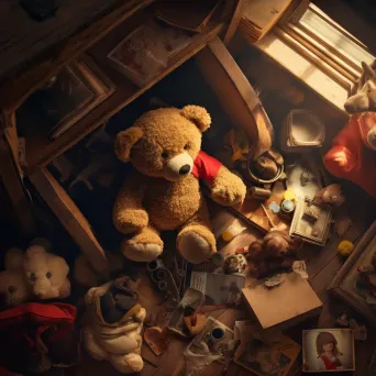 Old teddy bear in sentimental attic - Image 3