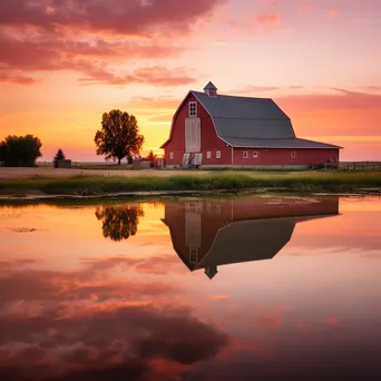 Charming barn with summer sunset - Image 2