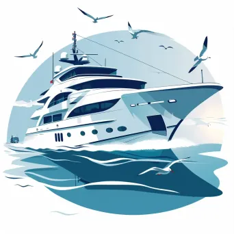 Yacht Charter Logo with Luxury Yachts on Crystal Blue Waters - Image 2