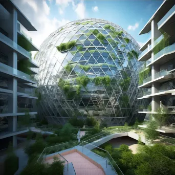 Green architecture complex with self-sustaining biodomes - Image 3