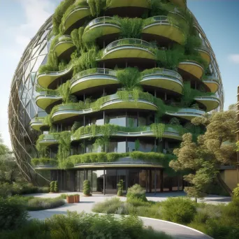 Green architecture complex with self-sustaining biodomes - Image 4