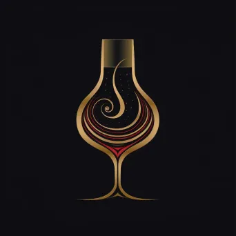 Sophisticated wine glass bar logo in rich colors - Image 3