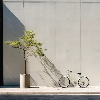 Sleek city bike parked in front of minimalist architecture - Image 3