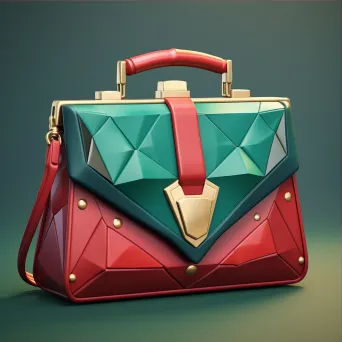 Low Poly Art Deco Handbag