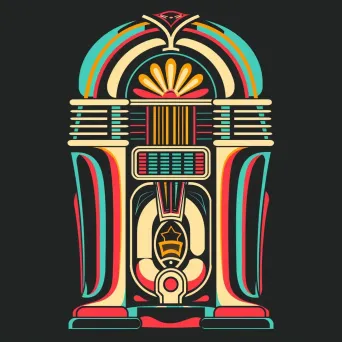 retro stylized jukebox logo - Image 2