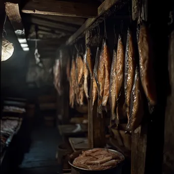 Ancient Smokehouse Interior