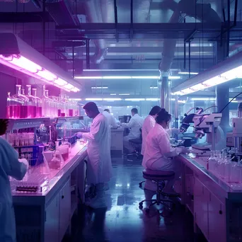 Scientists working in a pharmaceutical lab - Image 1