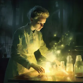 Marie Curie working in her laboratory with discoveries in radioactivity - Image 3